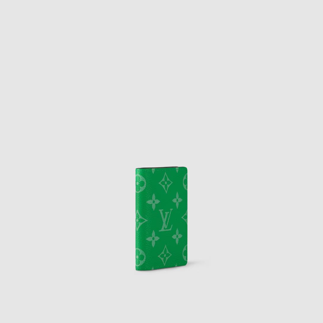 Ví Louis Vuitton Pocket Organizer Taigarama Nam Xanh Lá